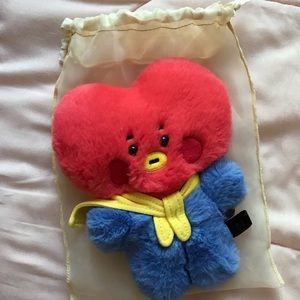 OFFICIAL NEW BT21 Baby Flat Fur Tata Plush Stuffed Animal! (Tag Unattached)